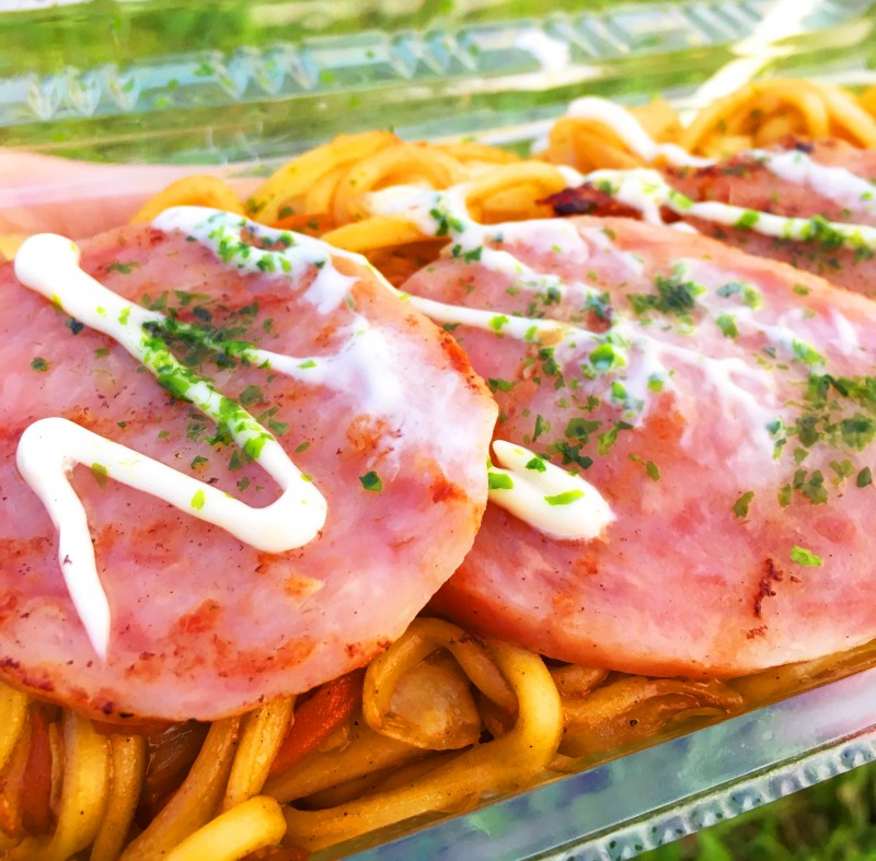 雲仙ハム乗せ焼きそば!絶品でした!