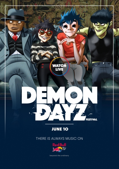 【6月11日AM3時スタート】ゴリラズ主催「DEMON DAYZ FESTIVAL」がRed Bull TVでライブ配信