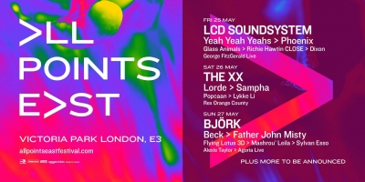 【海外フェス】ロンドンで初開催「All Points East Festival 2018」に、LCD、THE XX、ビョークら出演決定