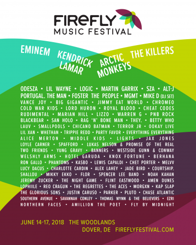 【海外フェス】アメリカ「Firefly Music Festival」で、Arctic Monkeys、Kendrick Lamarらがヘッドライナーに