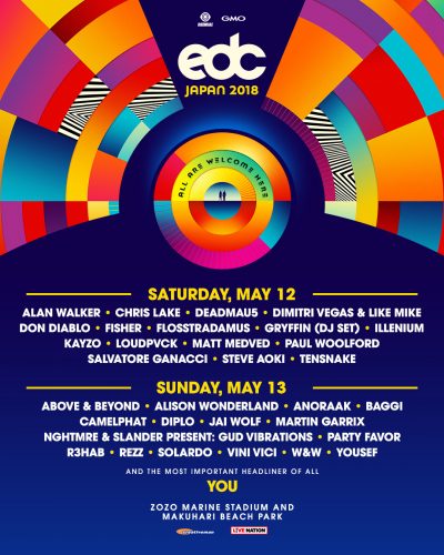 「EDC Japan 2018」日割りラインナップ発表