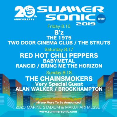 「SUMMER SONIC 2019」追加ラインナップ発表で、THE 1975、BABYMETALら