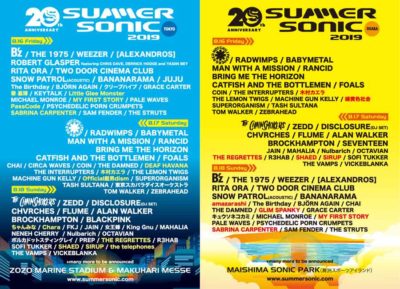 【SUMMER SONIC 2019】20周年サマソニ追加発表でサブリナ・カーペンター、Chara、the telephonesら17組追加