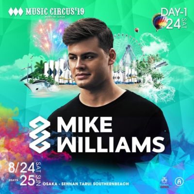 関⻄最⼤級ビーチフェス「MUSIC CIRCUS’19」にMike Williams、PKCZ®、SKY-HIら10組追加