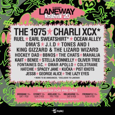 南半球周遊型フェス「St. Jerome’s Laneway Festival 2020」ラインナップ発表で、The 1975、Stella Donnellyら出演決定