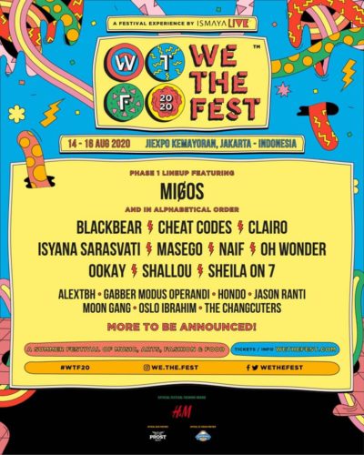 フジロック前週開催のジャカルタ「We the Fest」にMigos、Clairoら出演決定