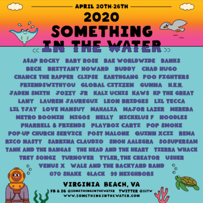 ファレル・ウィリアムス主催「Something in the Water Festival」がコロナウイルス影響で開催中止