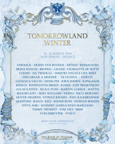 フランス「Tomorrowland Winter 2020」コロナウイルスの影響で開催中止