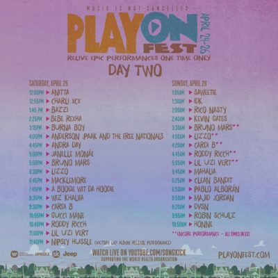 バーチャルフェス「PlayOn Fest」タイムテーブルを日本時間に変更（DAY2-3）