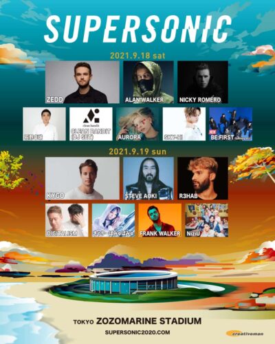 【SUPERSONIC 2021】スパソニ追加アーティスト発表でZORN、BE:FIRSTの出演が決定