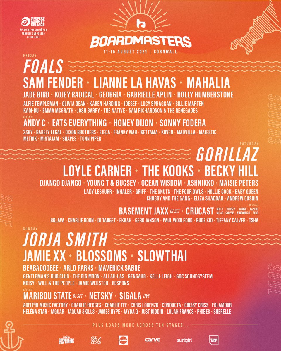 Boardmasters 2021 Lineup