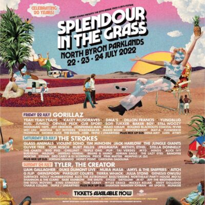 2022年フジロック前週にオーストラリア開催「Splendour In The Grass」ラインナップ発表でストロークス、タイラー、ゴリラズら