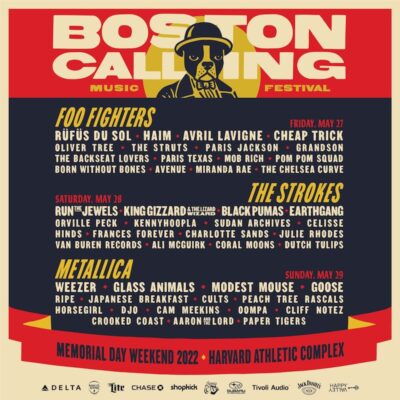 米ボストンの都市型フェス「BOSTON CALLING 2022」にフー・ファイターズ、メタリカ、ストロークス決定