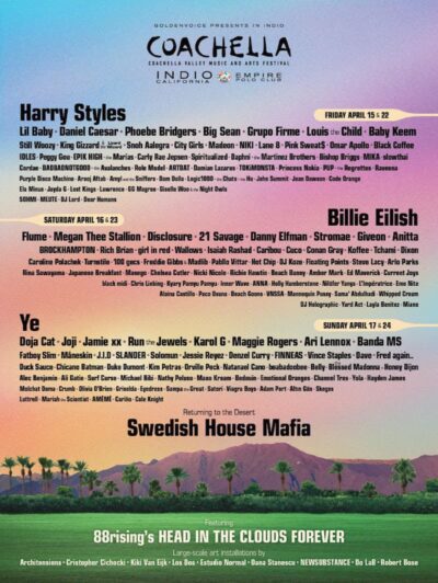 【Coachella】4月15日（金）～17日（日）コーチェラ・フェスティバルのYouTubeライブ配信が決定