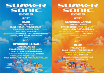 【SUMMER SONIC 2023】サマソニ第2弾発表でTHE KID LAROI、WET LEG、HONNE、SLOWTHAIら追加