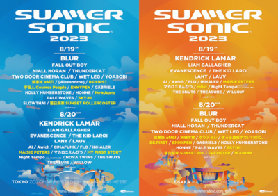 【SUMMER SONIC 2023】サマソニ 第3弾発表で、SUNSET ROLLERCOSTER、BE:FIRST、NewJeans（東京のみ）ら追加
