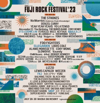 【FUJI ROCK FESTIVAL’23】フジロック第3弾発表でFKJ、ELLEGARDENら5組追加