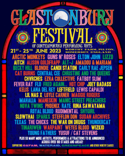 【Glastonbury Festival 2023】グラストンベリーラインアップ発表で、アークティック・モンキーズ、ガンズ・アンド・ローゼズ、ラナ・デル・レイら出演決定