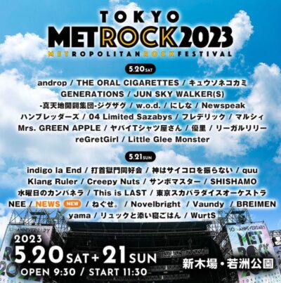 【METROCK2023】メトロック東京公演にNEWSの出演決定。増田貴久のコメントも到着