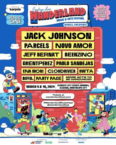 3月フィリピン「Wanderland Festival」ラインナップ発表でJack Johnson、Novo Amorら12組決定