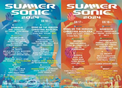 【SUMMER SONIC 2024】サマソニ第6弾発表でHYDE、WEST.、ORANGE RANGE、Teleら30組追加。タイからの出演アーティストも発表