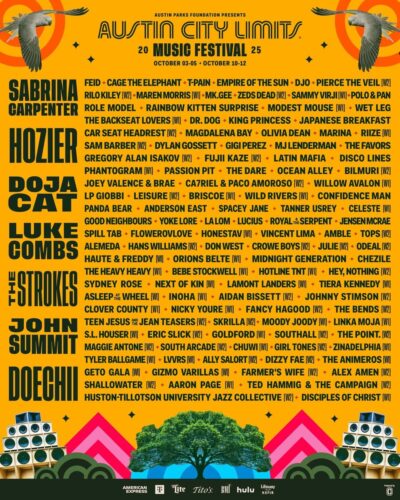 【Austin City Limits 2025】ACLラインナップ発表で、サブリナ・カーペンター、ドージャ・キャットら決定。藤井風は2週目に出演