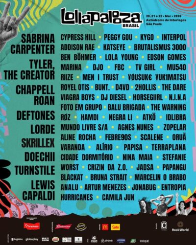 【Lollapalooza 2026】南米ロラパルーザのヘッドライナー発表でサブリナ・カーペンター、チャペル・ローン、タイラー・ザ・クリエイターら決定